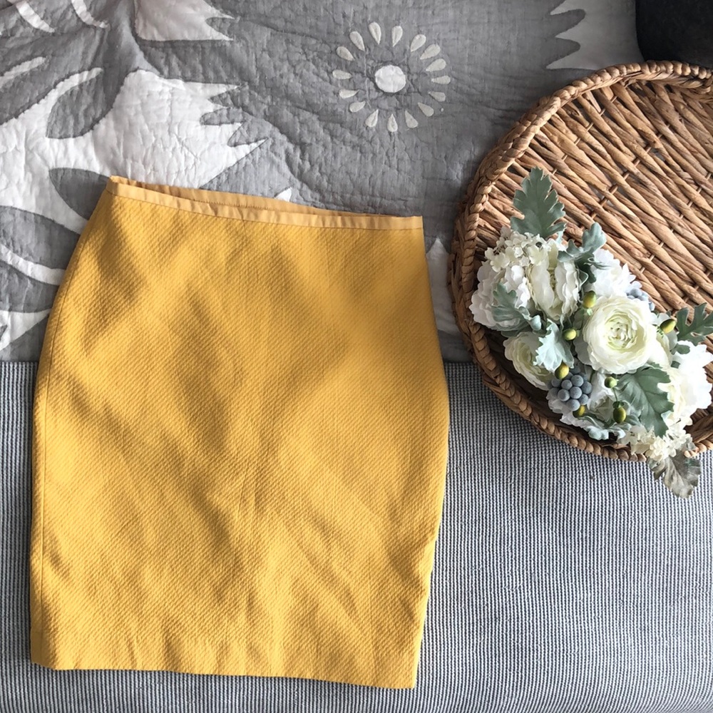 The Limited golden yellow pencil skirt